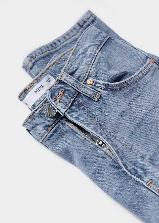 MNG Mid Waist Slim Comfort Cropped Jeans, Size 8 image 2