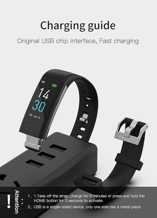 Activity Tracker Fitness Trackers Smart Watch with Body Temperature Heart Rate B image 1