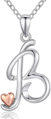 Initial Letters Necklace for Women Girls, Personalized 925 Sterling Silver Alpha image 2