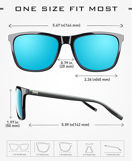 GQUEEN Lightweight Al-Mg Temple Polarised Sunglasses Mens Womens image 1