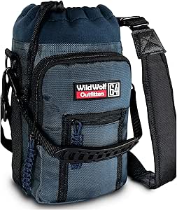 Wild Wolf Outfitters Water Bottle Carrier Holder with Adjustable Strap and 2 Poc image 1
