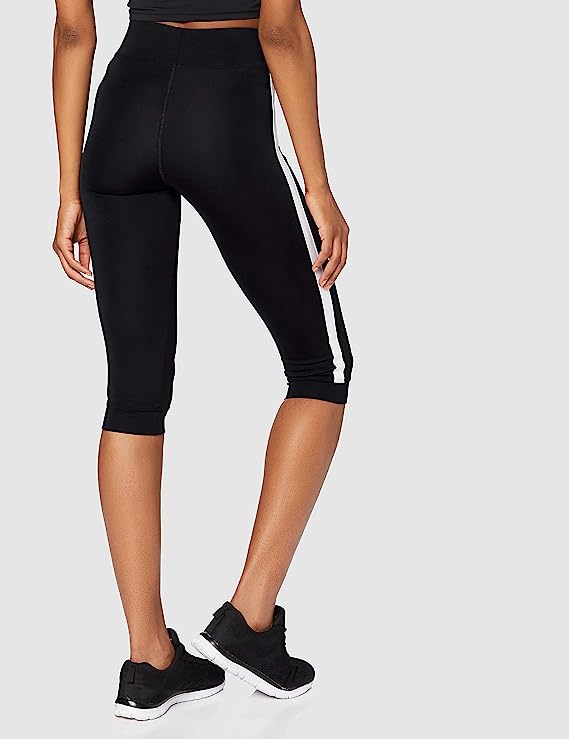 AURIQUE Women's Side Stripe Capri Sports Legging image 3