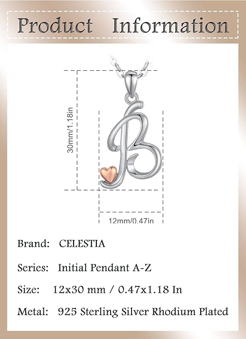 Initial Letters Necklace for Women Girls, Personalized 925 Sterling Silver Alpha image 1