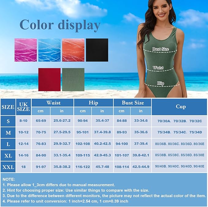 Heekpek One Piece Swimsuit Women Tummy Control Swimsuit High Waisted Women Swimm image 4