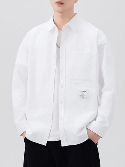 Classic White Men’s Shirt Jacket – Timeless Style, Effortless Comfort