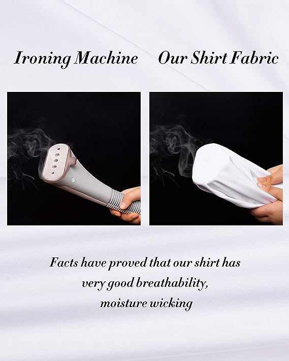 Men's Dress Shirts Long Sleeve Business Regular Fit Wedding Work Non Iron Shirt image 2
