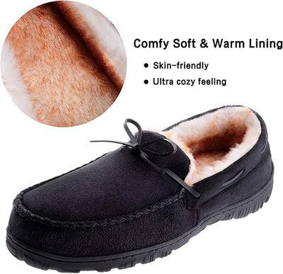 Men's Cosy Slippers Size 7 Anti-Slip Faux Fur image 3