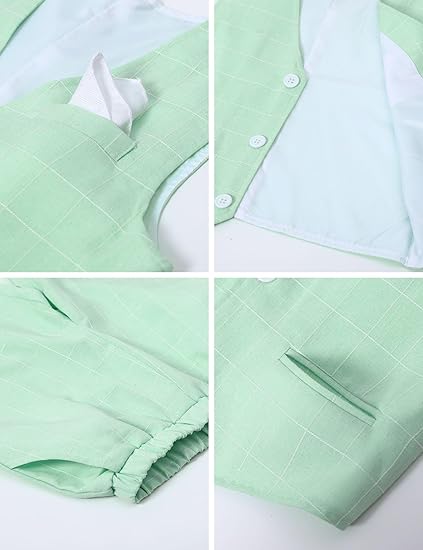 mintgreen Boys Wedding Suits Set image 2