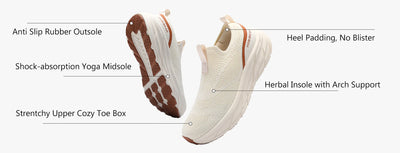 HOBIBEAR Slip On Women Walking Sneakers Lightweight Arch Support image 3