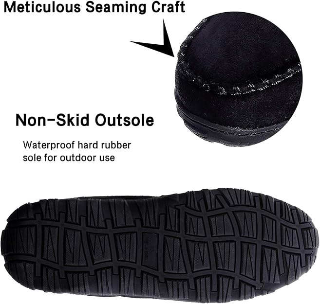 Men's Cosy Slippers Size 7 Anti-Slip Faux Fur image 2