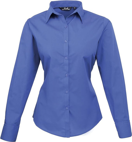 Premier Women's Poplin Long Sleeve Blouse image 0