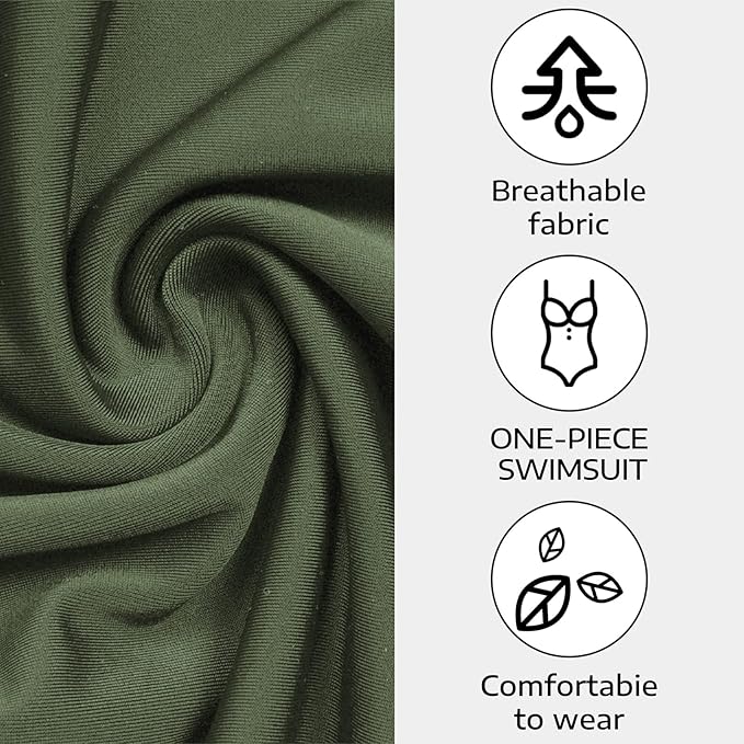 Heekpek One Piece Swimsuit Women Tummy Control Swimsuit High Waisted Women Swimm image 3