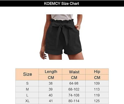 KOEMCY Womens Shorts Casual Comfy Drawstring High Waisted Shorts with Pockets Sh image 1