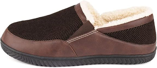 ULTRAIDEAS Men's Memory Foam Slippers with Cozy Fleece Lining, Closed Back House image 0
