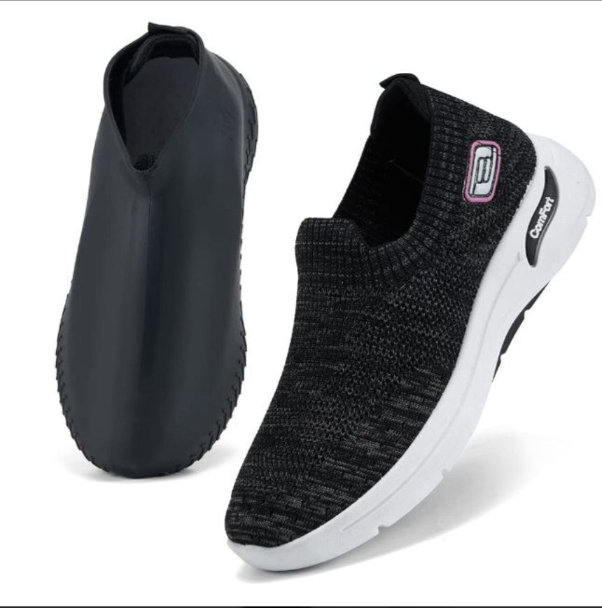 Womens Slip on Walking Shoes Mesh Breathable Lightweight Orthopedic Casual Shoes image 0