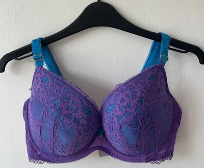 Ann Summers Plunge Bra Purple/Blue image 2