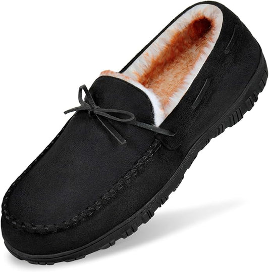 Men's Cosy Slippers Size 7 Anti-Slip Faux Fur image 0