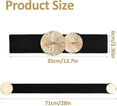 Anseom Retro Cinch Belt, Women's Elastic Vintage Belt image 3