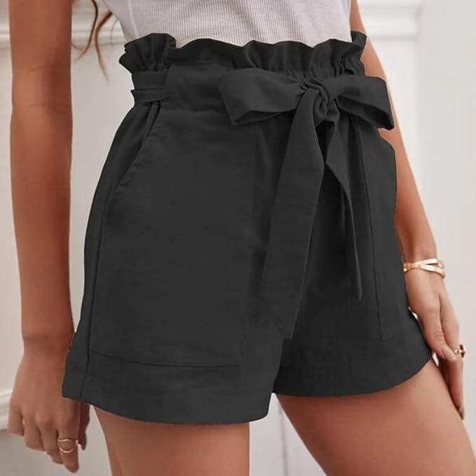 KOEMCY Womens Shorts Casual Comfy Drawstring High Waisted Shorts with Pockets Sh image 2