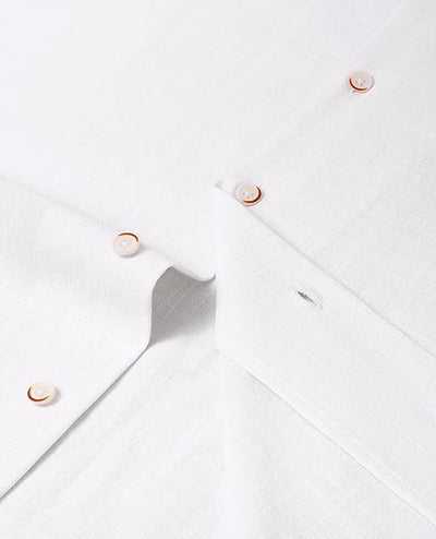 siliteelon Mens Linen Shirts Short Sleeve Regualr Fit Cotton Summer Casual Beach image 4