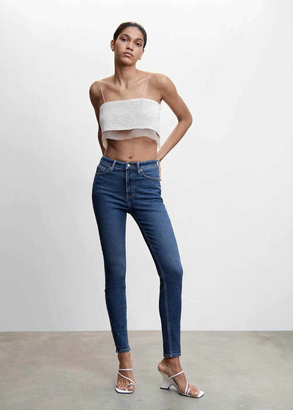 High-rise skinny jeans image 2