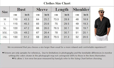 VANVENE Men's Cotton Linen T-Shirt Button Henley Shirt Long Sleeve Casual Beach image 3
