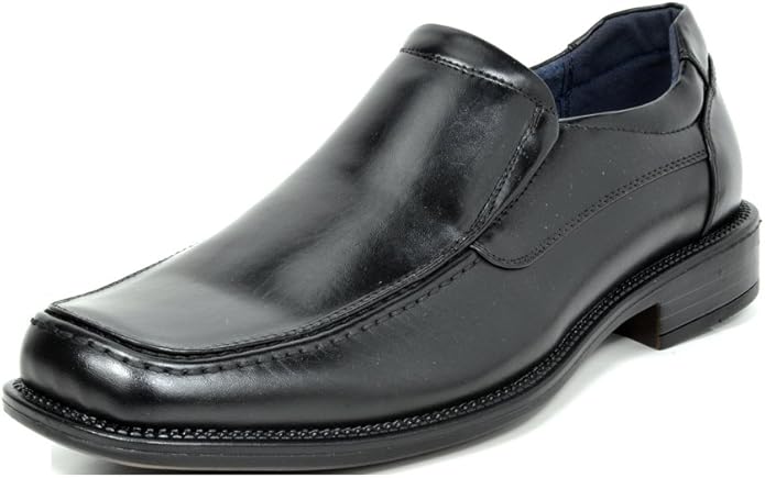 Bruno Marc Men's Leather Lined Square Toe Dress Loafers Shoes
