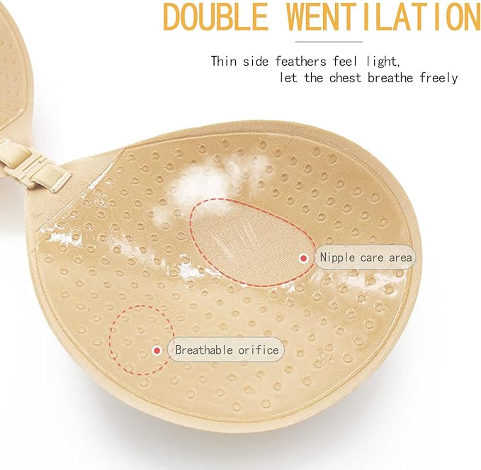 Strapless Bra Backless Adhesive Silicone Stick-on Seamless Push-up Invisible Bra image 4