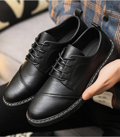 Mens Oxfords Leather Lace-ups Formal Business Dress Fashion Brogues Classic Derb image 3
