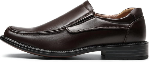 Bruno Marc Men's Leather Lined Square Toe Dress Loafers FREE P&P