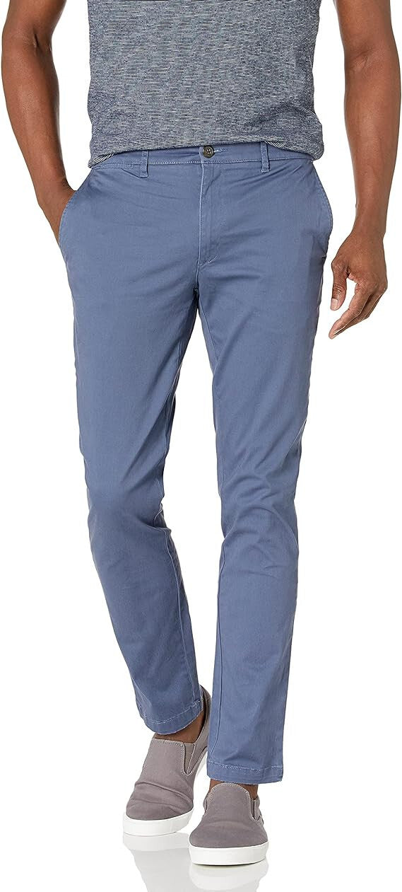 Men's Skinny-Fit Washed Comfort Stretch Chino Trousers