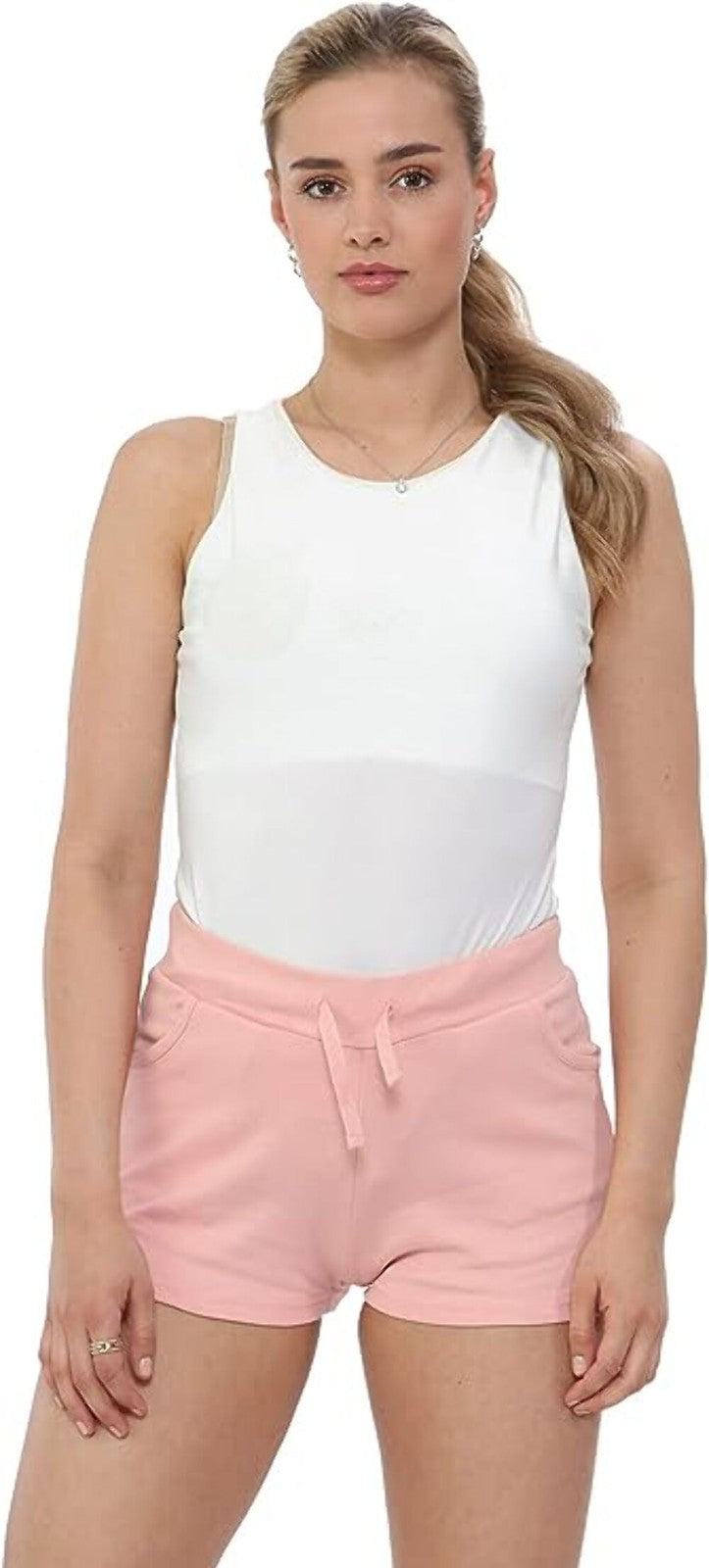 Women's Sports Shorts Jogger Short Pants Bottoms Drawstring Waist (Size 12)