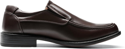 Bruno Marc Men's Leather Lined Square Toe Dress Loafers FREE P&P