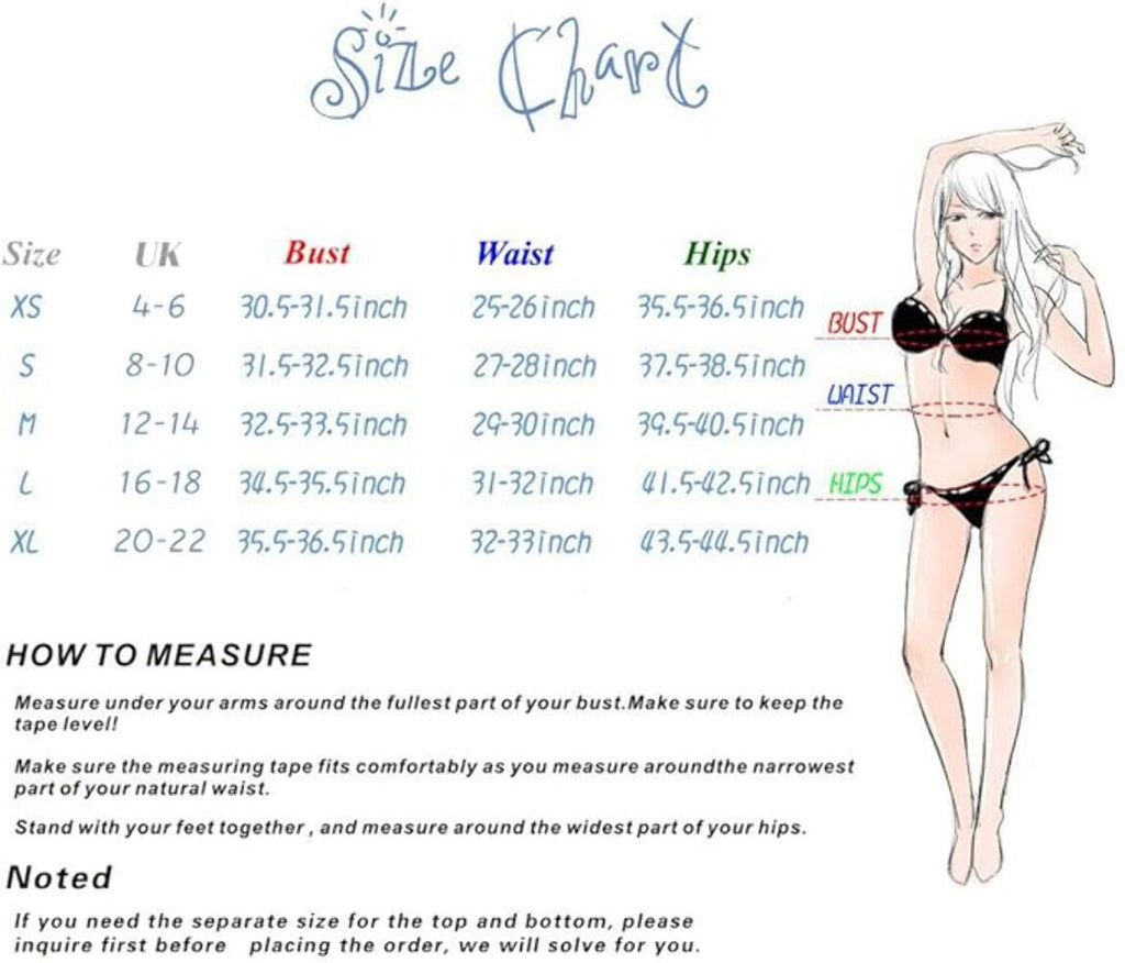 SHEKINI Womens Bikini Set Strappy Halter Swimsuit Top Padded Cutout Swim Bottom