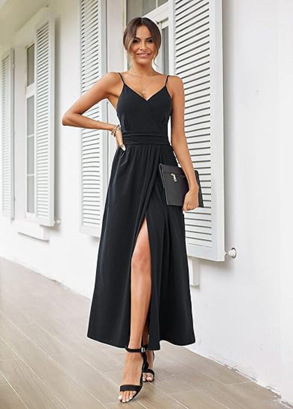 Newshows Women's Summer V Neck Spaghetti Strap Sleeveless