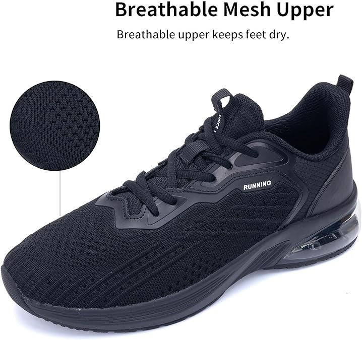 Quseek Trainers Men Running Shoes Breathable Non Slip