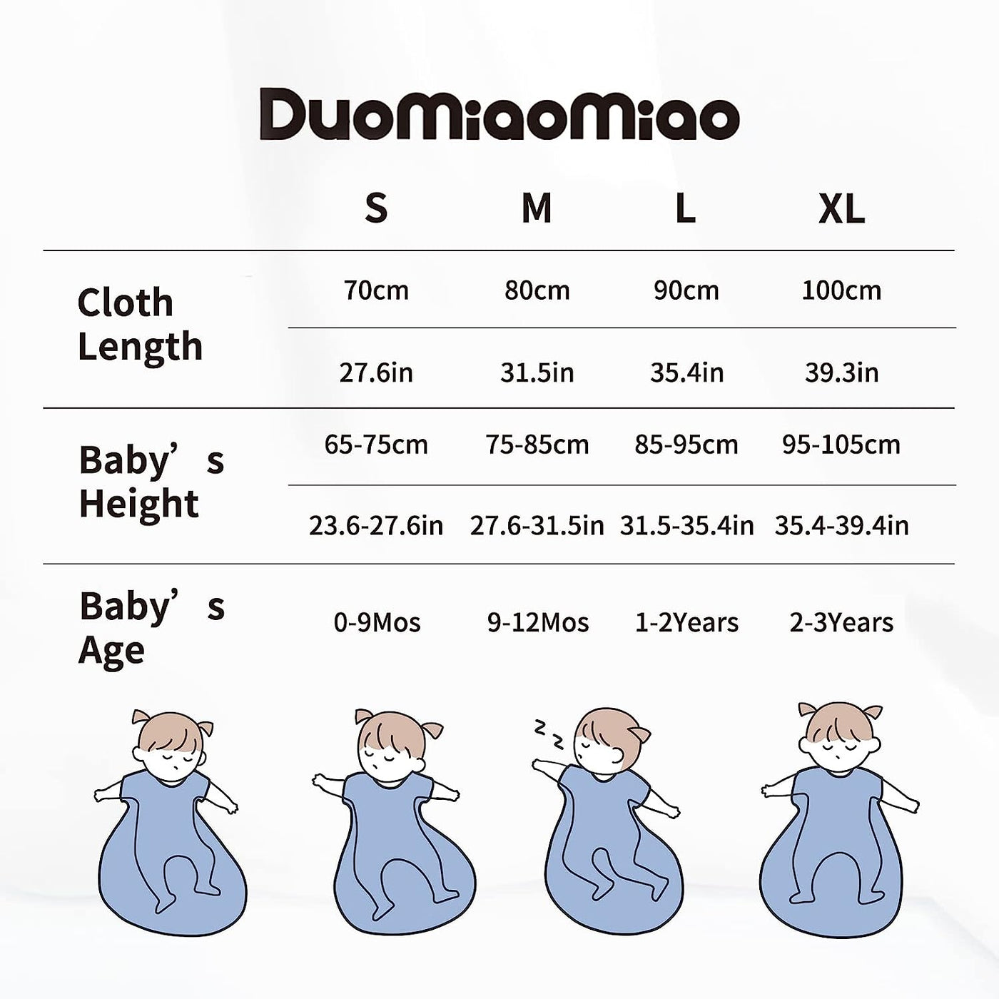 Duomiaomiao Baby Sleeping Bag 1.5 Tog, 100% Cotton Baby Wearable Blanket,1-2 yrs image 4
