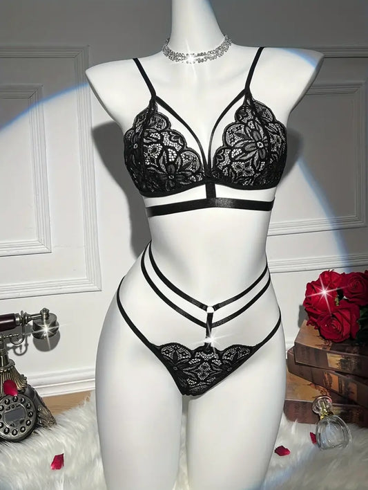 Floral Lace Lingerie Set image 0
