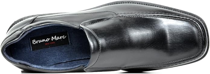 Bruno Marc Men's Leather Lined Square Toe Dress Loafers Shoes