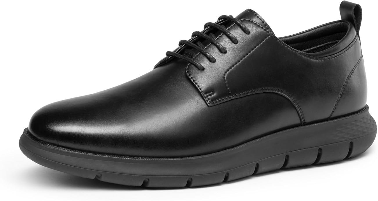 Bruno Marc Men's Casual Dress Sneakers Formal Business Shoes, Breathable Leather Upper Comfort Lightweight Cushioning Oxfords Crossflex NeatLite