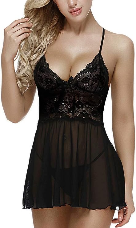 Charmnight Babydoll Sexy Lingerie for Women Lace Nightwear Sleepwear Set image 3
