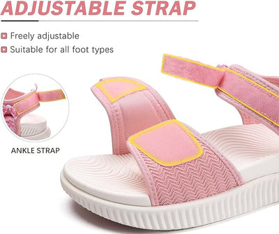 KuaiLu Womens Orthopedic Walking Sandals Ladies Recovery Sport Thick Athletic Cushion Outdoor Hiking Water Sandles Adjustable Strap Sandals