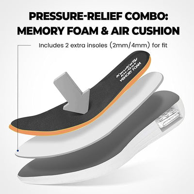 KWUKOTY Diabetic Shoes for Men, Men's Wide Width Elderly Shoes, Adjustable Closure Lightweight Breathable, Swollen Feet Walking Edema Sneakers