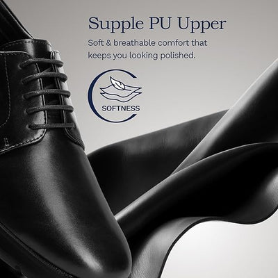 Bruno Marc Men's Casual Dress Sneakers Formal Business Shoes, Breathable Leather Upper Comfort Lightweight Cushioning Oxfords Crossflex NeatLite