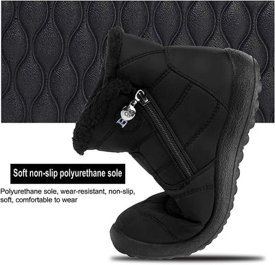 JOINFREE Ladies Winter Boots Women Boots Snow Boots Flat Ankle Boots Short Boots image 4