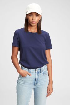Organic Cotton Vintage Short Sleeve Crew Neck T-Shirt (Size Med) image 0