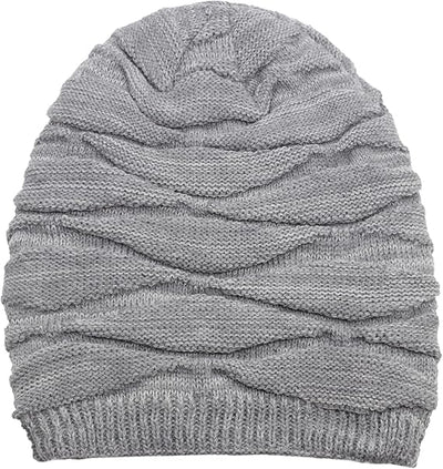 louchy Beanie for Men Winter, Knit Slouchy Thick Skull Cap Oversized Long Slouch Beanie Cap