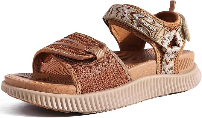 KuaiLu Womens Walking Sandals Recovery Orthotic Cushion Sandles With Arch Support