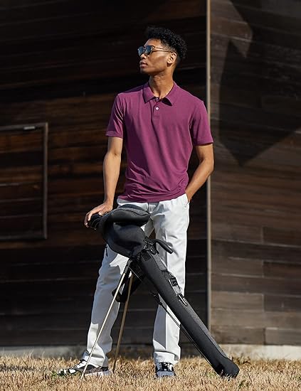 LAPASA Men's Sports Polo Shirt - Short Sleeve Quick-Dry & Breathable Perfect for image 4