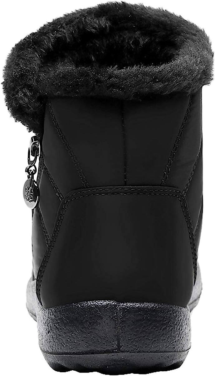 JOINFREE Ladies Winter Boots Women Boots Snow Boots Flat Ankle Boots Short Boots image 7